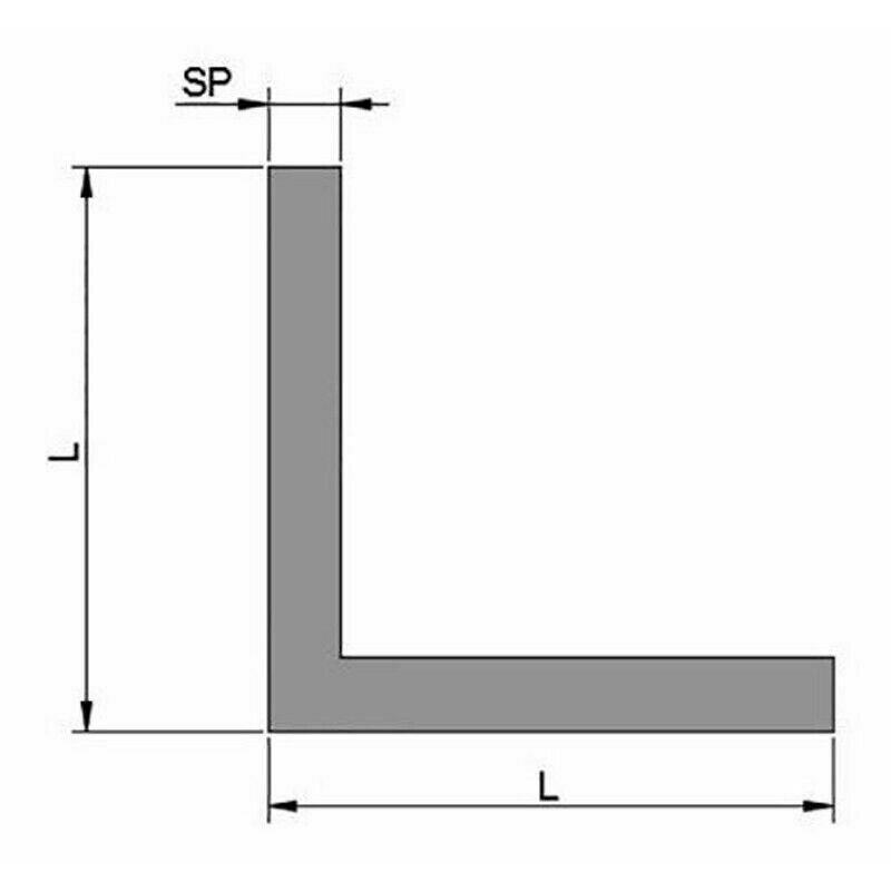 varie misure lato x lato x spessore 50x50x1x1000 mm Profilo barra angolare in ferro ZINCATO